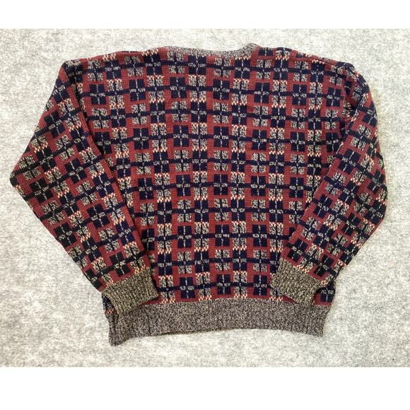 Vintage 80s Windridge Sweater Mens XLT Knit Winter Holiday Pullover Nordic - Picture 7 of 7